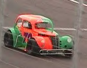 Charlie Wahl in the 79 legends is charging hard this year, he also has the best paint job.