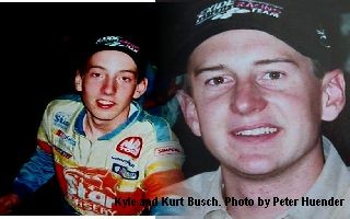 Kyle and Kurt Busch, are two of the hottest names on the track. Kyle is last year's champ in the Legends, and Kurt used to drive the 64 legend at the Bullring before moving on to bigger and better things. he is a rookie in the Winston cup now.